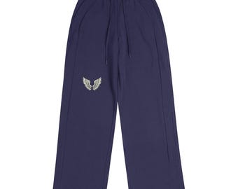 Angel Wings Sweatpants – Thick Lounge Pants | Cozy Wide-Leg Fit | Aesthetic Streetwear | Unisex Loungewear | Tapstitch Design