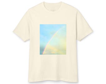 Rainbow Sky Unisex Tee, Soft Cotton Shirt, Casual Wear, Gift for Nature Lovers, Summer Fashion, Comfortable Tee