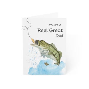 Cartes de voeux de pêche pour papa - bobines Super papa designs pour la fête des pères, anniversaire