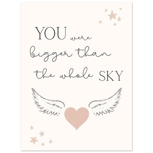 Bigger than the all sky Fruchtbarkeitsreise Geschenk Klassisches Papier Poster (Imperial)