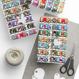 Carta da regalo con logo di One Piece, carta da regalo con logo di Straw Hat Crew, confezione regalo per fan dei manga, carta decorativa, compleanno, occasione speciale