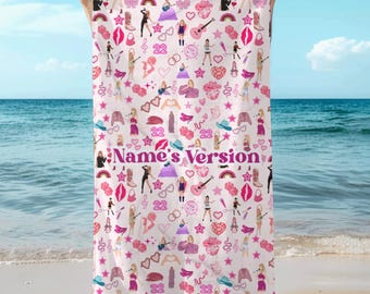 Personalized Taylor Beach Towel Custom Towel Swift Pool Towel Concert Music Tailor Fan Gift Vacation Gift Fan Gifts for Her Gift for Niece