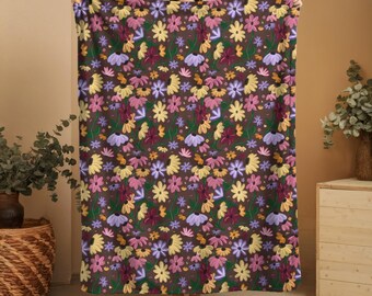 Floral Piano Surprise Song Velveteen Plush Blanket Music Lover's Cozy Gift Fan Inspired Home Decor Concert Memory Keepsake Aesthetic Throw