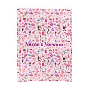 Personalized Velveteen Plush Taylor Blanket Custom Girls Blanket Adorable Swifty Blanket for Girls Toddler Girl Bedding Gift To Niece image 10