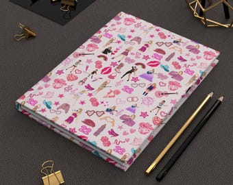 Swifty Hardcover Journal Taylor Fan Matte Lined Notebook Eras Inspired Swifty Stocking Stuffer TS Concert Merch Ruled Notebook Gift for Teen