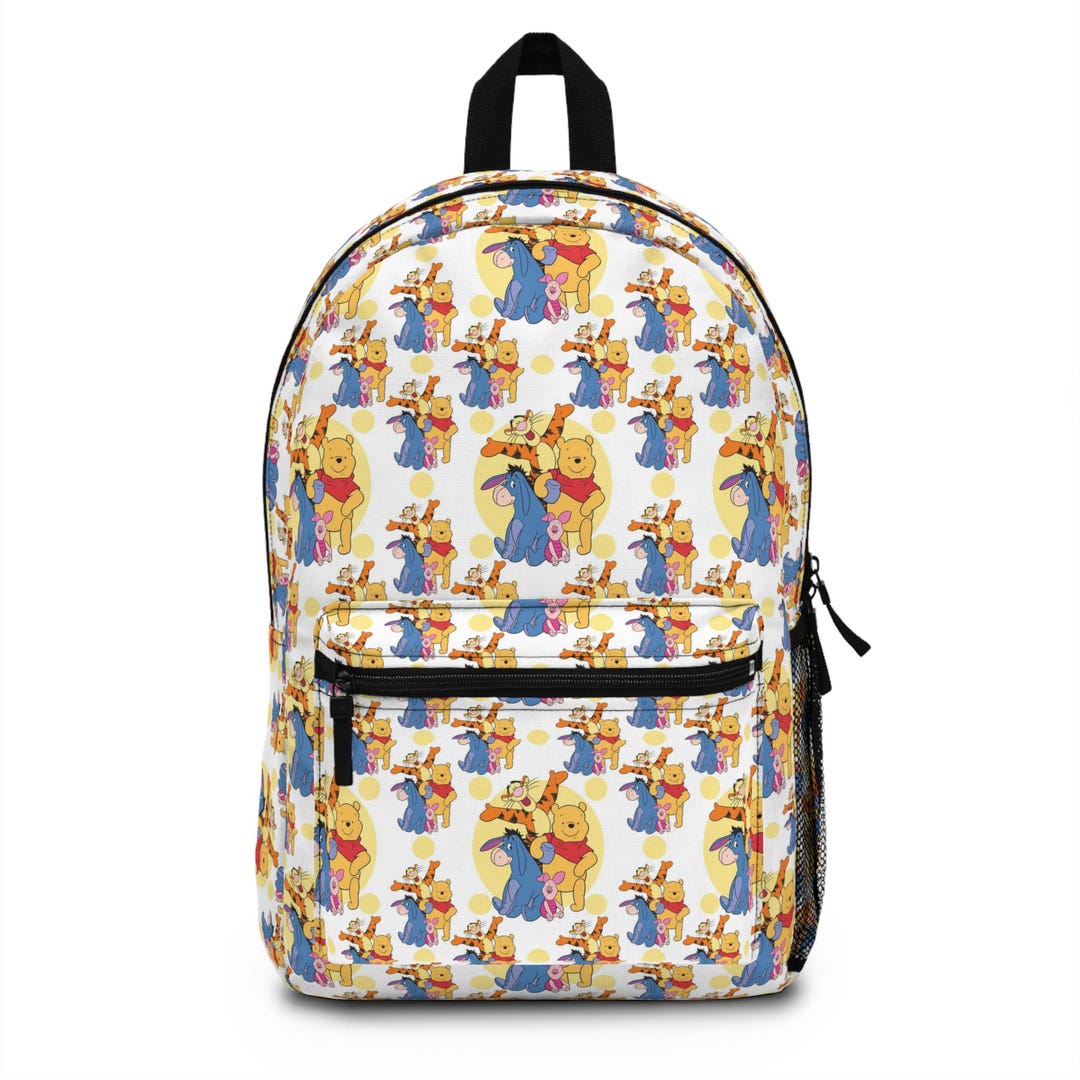 Pooh Backpack Whimsical Cartoon Backpack Colorful Fun Design for Kids ...