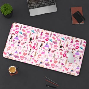 Swifty Gift Desk Mat for Daughters Room Present for Swifty Mouse Pad for Taylor Desktop Mat Aesthetic Eras Merch for Office Eras Piano Mat
