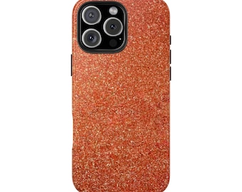 Cute Phone Case Tough Phone Case for Apple iPhone Sparkling and Glamorous Glitter Design Showgirls Peach Showgirl Inspired Phone Case