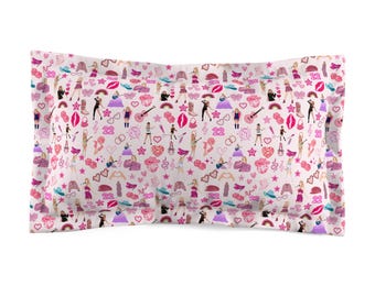 Swifty Microfiber Pillow Sham Taylor Trendy Bedroom Decor Gift for SwiftyTaylor Bedding Fashion Inspired Home Accessory Playful Pillow Cover