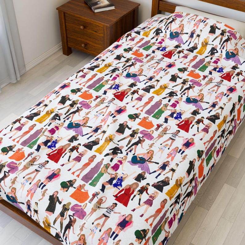 Coperta Taylor Coperta in velluto Coperta accogliente per la casa Regalo per gli amanti della moda Elegante coperta per animali domestici Caldo peluche Regalo per nipote Coperta Swifty immagine 4
