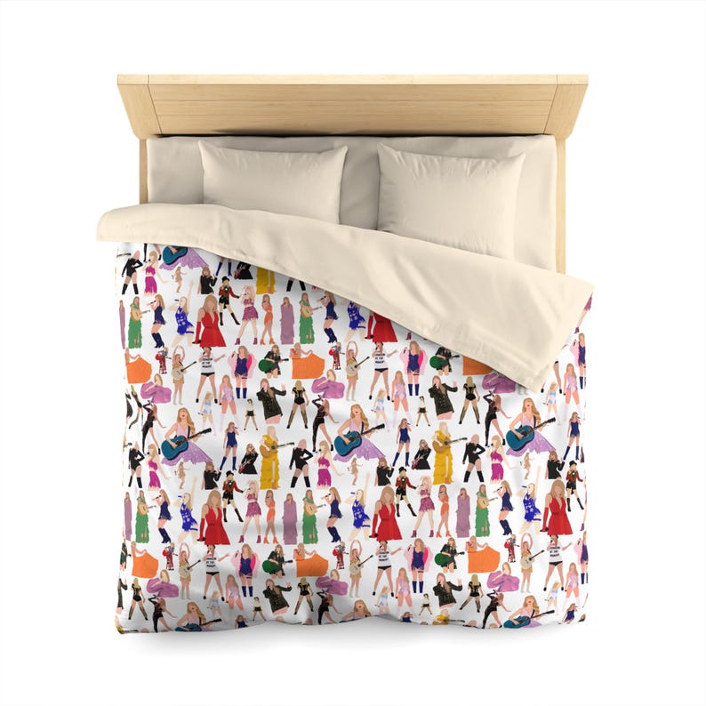 Stylish Microfiber Taylor Duvet Cover Bold Fashion Print Taylor Bedding Gift Swifty Comforter Chic Bedroom Decor Perfect Gift for Swifty image 1