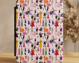 Swifty Kindle Case Gift Taylor Inspired Kindle Paperwhite Case Floral Piano E-Reader Case Pink Girly Icons Pattern Kindle Case
