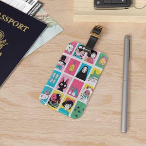 Luggage Tag Studio Ghibli Inspired Travel Accessory Bag Tag Backpack Tag Suitcase Tag Travel Gift Anime Luggage Tag Black Cat Luggage Tag