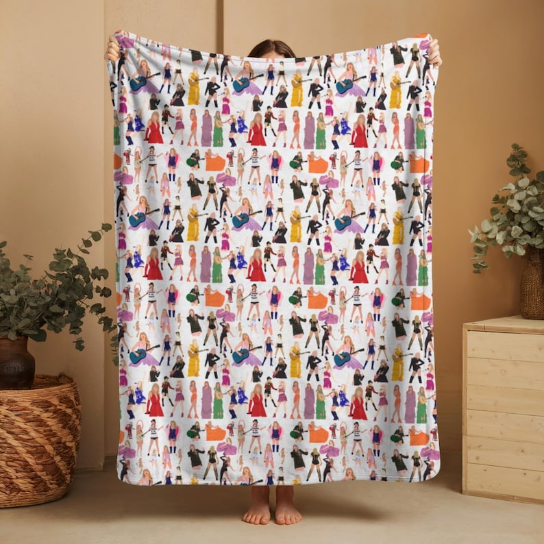 Coperta Taylor Coperta in velluto Coperta accogliente per la casa Regalo per gli amanti della moda Elegante coperta per animali domestici Caldo peluche Regalo per nipote Coperta Swifty immagine 1