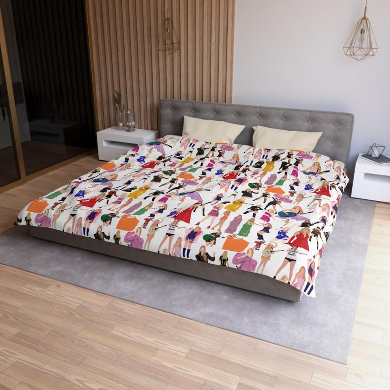 Stylish Microfiber Taylor Duvet Cover Bold Fashion Print Taylor Bedding Gift Swifty Comforter Chic Bedroom Decor Perfect Gift for Swifty image 10