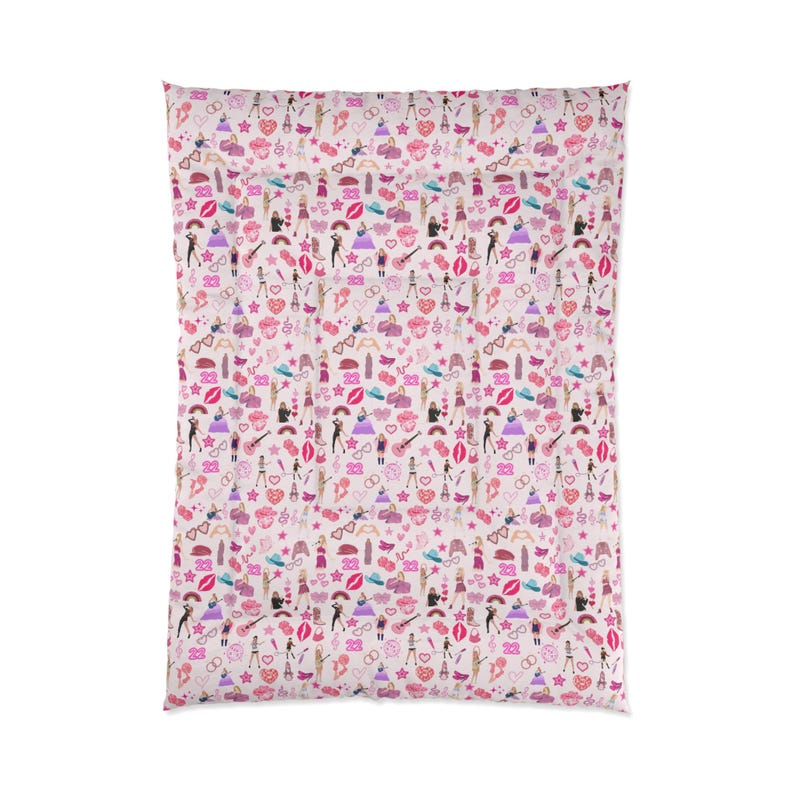 Stylish Comforter Taylor Comforter Bold Fashion Print Taylor Bedding Gift Swifty Comforter Chic Bedroom Decor Perfect Gift for Swifty image 4