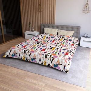 Stylish Microfiber Taylor Duvet Cover Bold Fashion Print Taylor Bedding Gift Swifty Comforter Chic Bedroom Decor Perfect Gift for Swifty image 8
