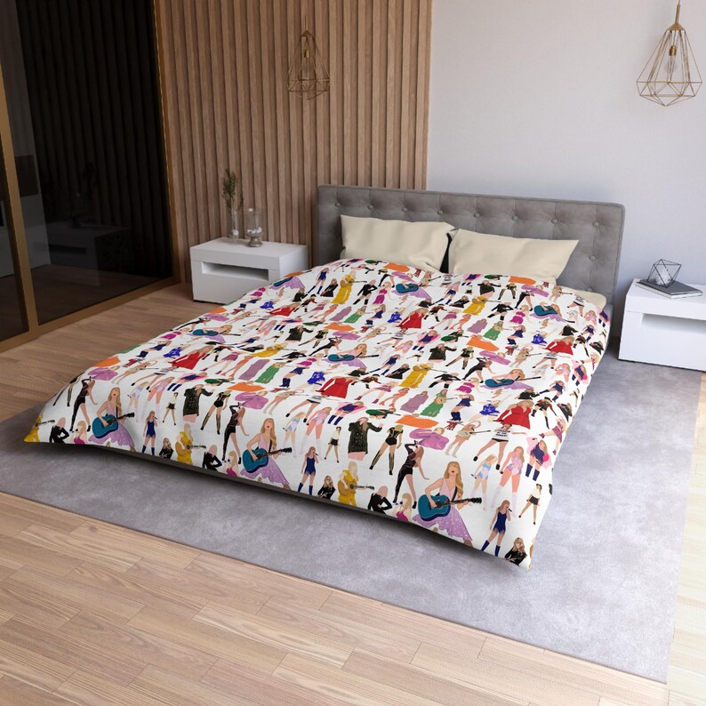Stylish Microfiber Taylor Duvet Cover Bold Fashion Print Taylor Bedding Gift Swifty Comforter Chic Bedroom Decor Perfect Gift for Swifty image 8