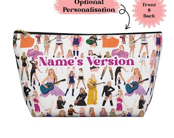 Personalized Zipper Pouch Swifty Cosmetic Bag Custom Makeup Bag TS Bag in my era Gift Swifty Teen Gift TSwift Bag Pencil Pouch