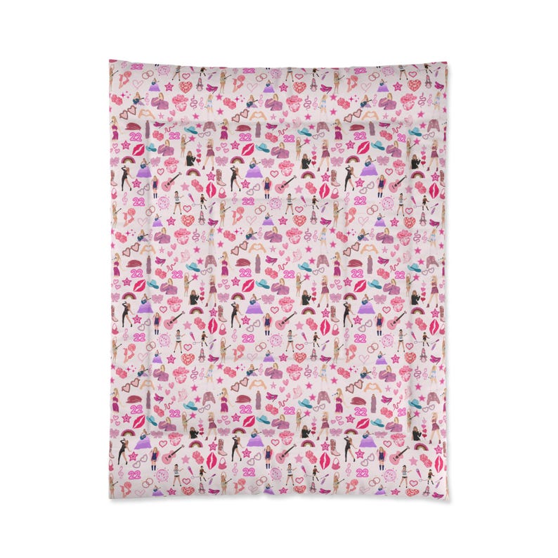 Stylish Comforter Taylor Comforter Bold Fashion Print Taylor Bedding Gift Swifty Comforter Chic Bedroom Decor Perfect Gift for Swifty image 6