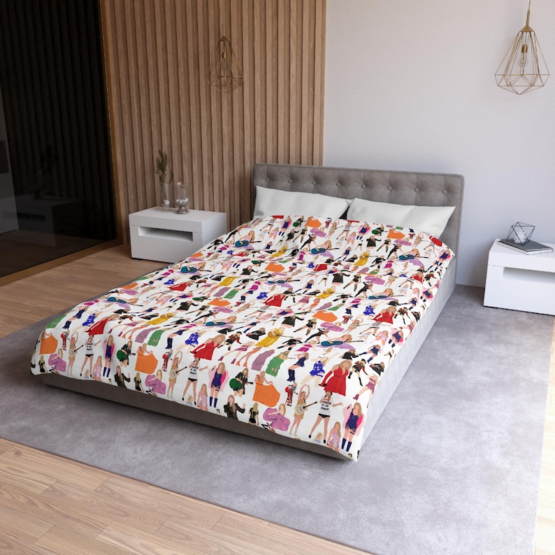 Stylish Microfiber Taylor Duvet Cover Bold Fashion Print Taylor Bedding Gift Swifty Comforter Chic Bedroom Decor Perfect Gift for Swifty image 6