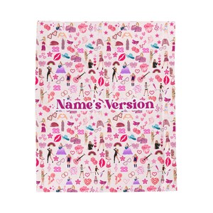 Personalized Velveteen Plush Taylor Blanket Custom Girls Blanket Adorable Swifty Blanket for Girls Toddler Girl Bedding Gift To Niece image 9