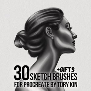 30 Skizzenpinsel + Geschenke für digitale Kunst in Procreate von Tory Kin