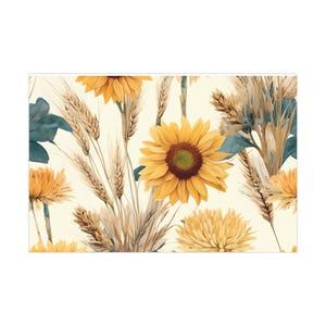 Sunflower Floral Gift Wrap Papers | Eco-Friendly Wrapping Paper for All Occasions, Birthday, Wedding, Holiday, and more