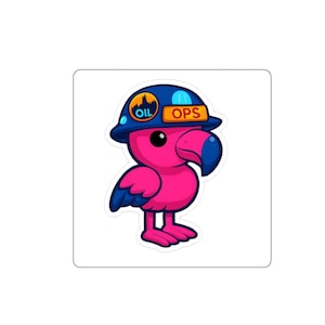 Vibrant Die-Cut Flamingo Stickers, Fun sticker for Hard Hat, Fun Decor for Laptops, Water Bottles, Party Favors, Unique Gifts