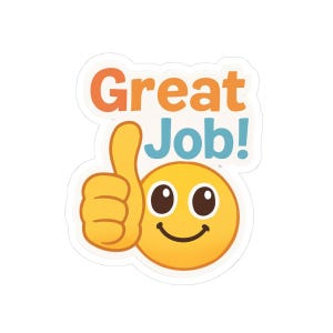 Cheerful Emoji Stickers for Motivation, Great Job Reminder, Fun Desk Decor, Positive Affirmation Stickers, Teacher Rewards