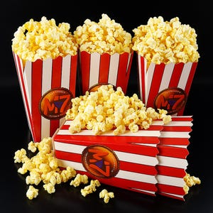 Caja de palomitas personalizada - Caja de aperitivos para una noche de cine - Regalo para cine en casa - Decoración para una cita romántica - Recuerdo de fiesta personalizado (20 piezas)