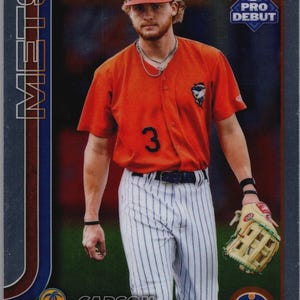 2025 Topps Chrome #PDC-55 Carson Benge Pro Debut Rookie Card RC - New York Mets