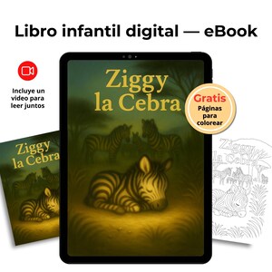 Libro Bebé 1er Cumpleaños + Páginas para Colorear Gratis Video con Cuento Narrado Infantil Preescolar Regalo Niño o Niña  Lectura Nocturna