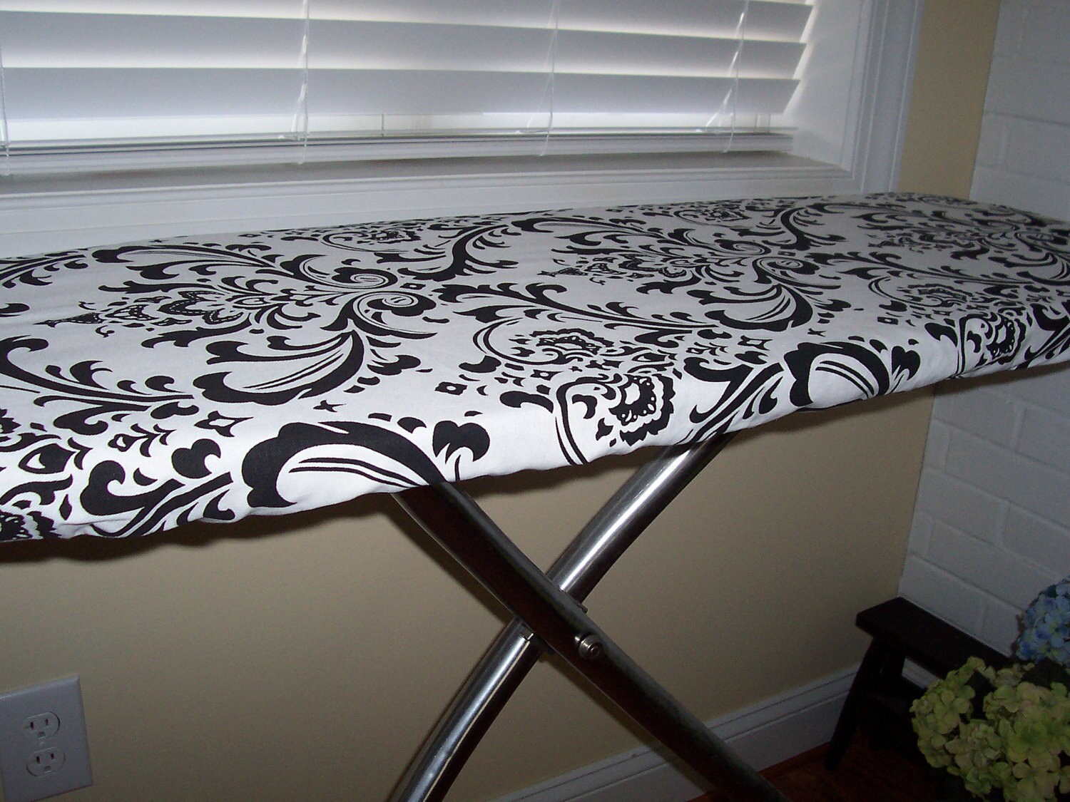 Custom Ironing Board Cover Traditions Black White Damask Etsy