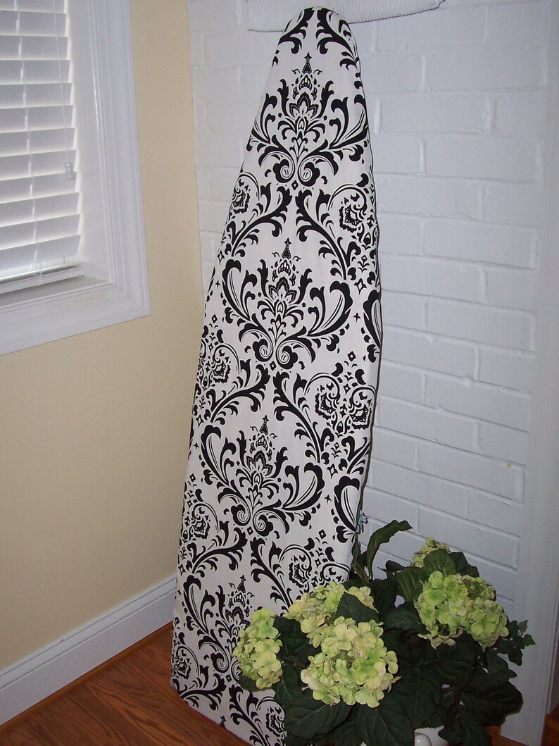 Custom Ironing Board Cover Traditions Black White Damask Etsy