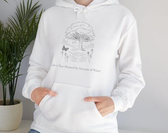 Sudadera con capucha cristiana Salmo 1:3 / Sudadera unisex con fe