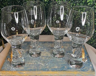 Pier one imports bubble stem wine glasses  (set of 4)