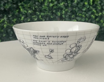 Disney Minnie Mouse Sketchbook Soup Bowl by Zrike Brands.