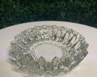 KIG Indonesia Glass Clear Crystal Ashtray