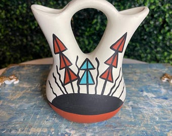 Native American pottery wedding vase