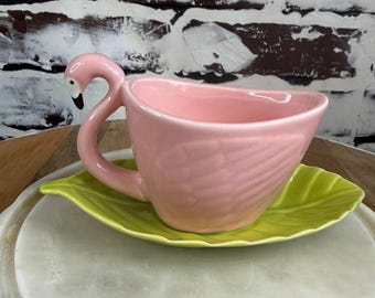 Flamingo Teacup and Saucer set