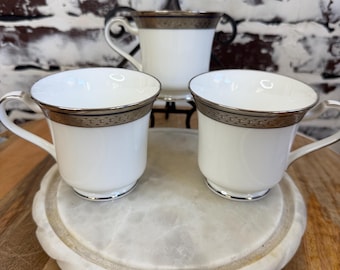 Noritake Continental Cobalt 4792 Bone China Discontinued- tea cup and saucer