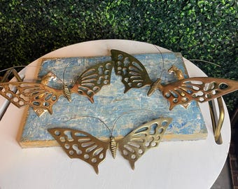 Brass butterflies (set of 3)