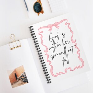 Christian Bow Spiral Notebook - Empowering Journal for Reflection, Gifts, Motivation, Mindfulness, Bible Journal