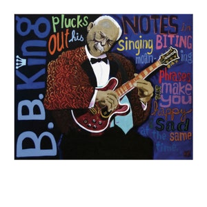 BB King Plucks His Notes
