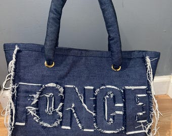 Denim Tote Bag Purse