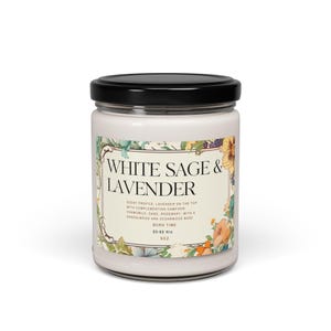 White Sage and Lavender Candle