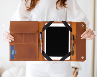 Funda tipo portafolio de piel para iPad, funda personalizada para iPad, funda para iPad Pro de 12.9 pulgadas, funda tipo portafolio para iPad de 11 pulgadas, funda de piel para iPad Air 4, funda protectora para iPad