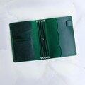 Leather travel notebook cover, Monogrammed notebook cover, Notebook cover with pockets, Customized notebook, Journal cover with pen holder product logo