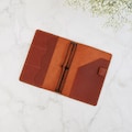 Engraved leather notebook cover, Refillable leather notebook, Leather notebook case, Leather travel journal case, Personalized journal cover product logo